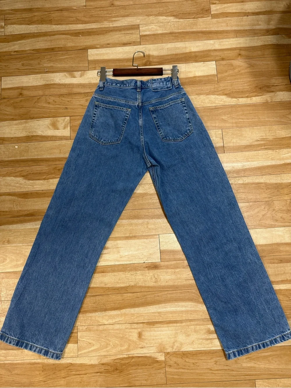 Zara Blue Wide-Leg Flare Jeans